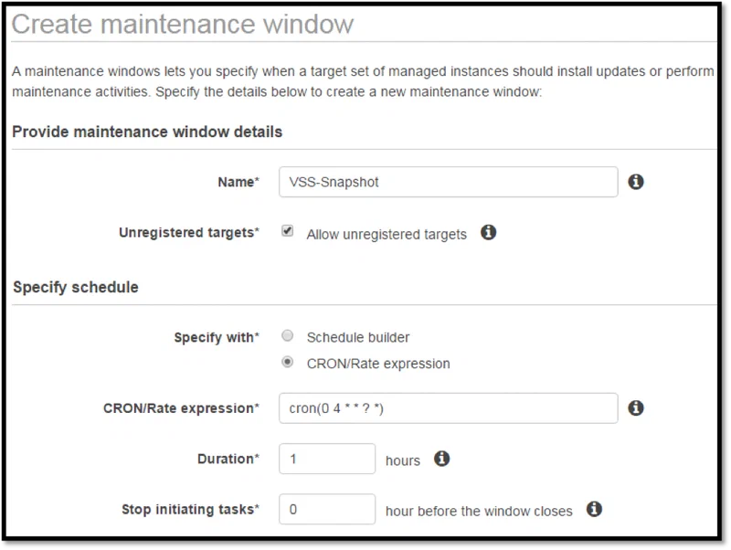 Maintenance Window