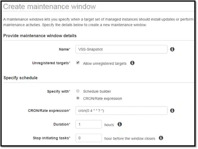 EBS Snapshots with Microsoft VSS and EC2 Systems Manager.