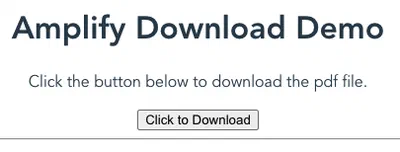 AWS Amplify Download Api