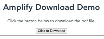 AWS Amplify Download Api