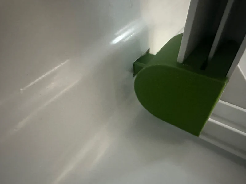 The shelf reinstalled int he fridge