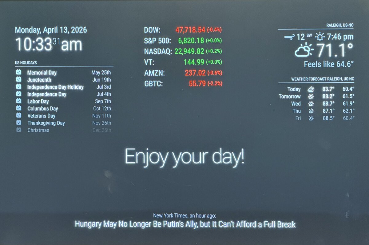Magic Mirror on Surface Pro